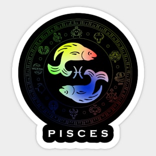 Zodiac sign Pisces T-shirt Sticker